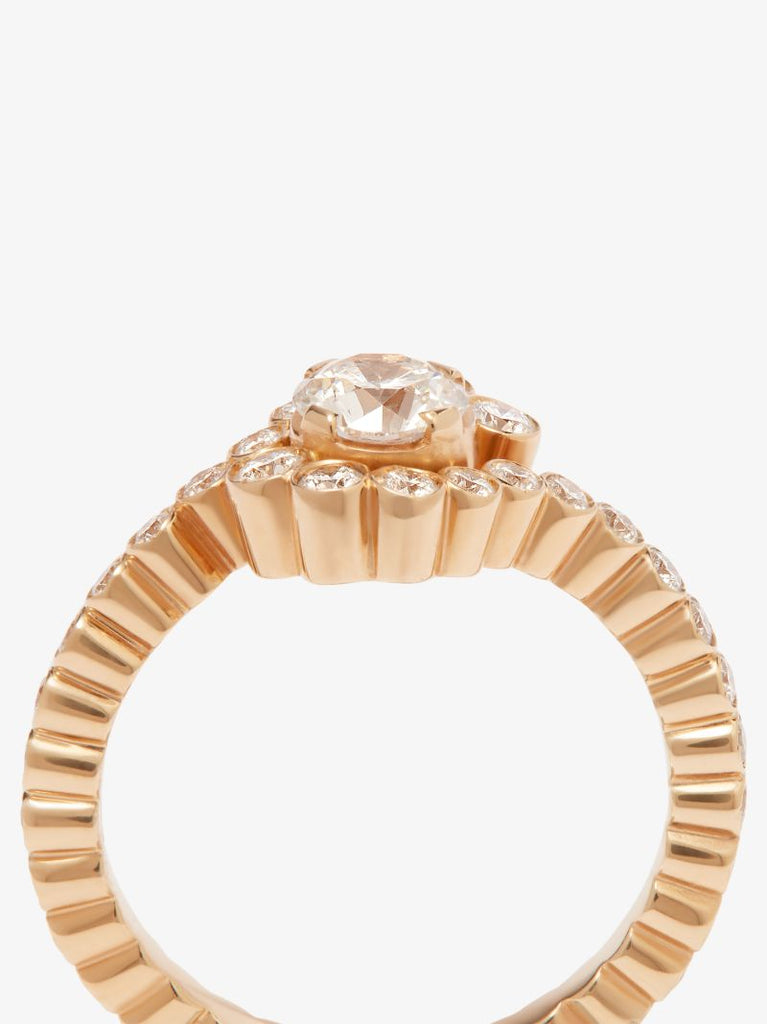18k Yellow Gold Monica Diamond Ring