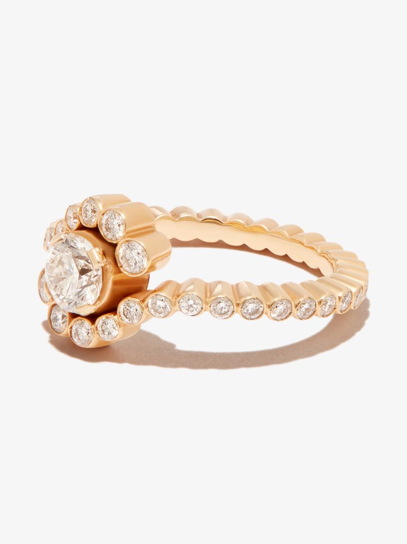 18k Yellow Gold Monica Diamond Ring