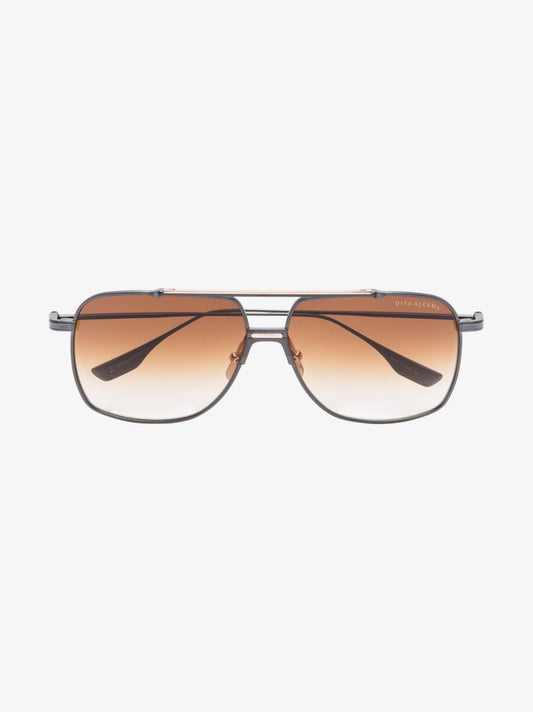Black Alkamx Titanium Aviator Sunglasses