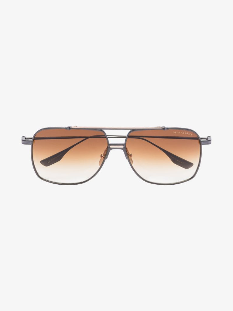 Black Alkamx Titanium Aviator Sunglasses