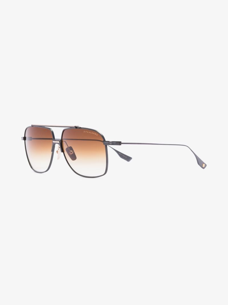 Black Alkamx Titanium Aviator Sunglasses
