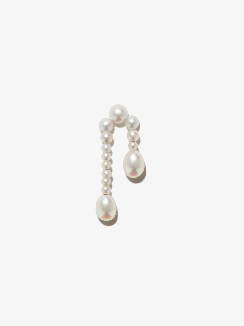 14k Yellow Gold Splash Nuit Pearl Earring