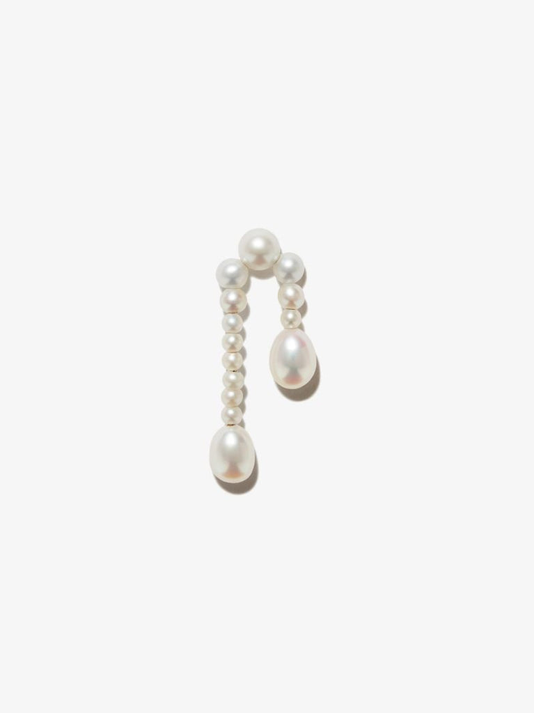 14k Yellow Gold Splash Nuit Pearl Earring