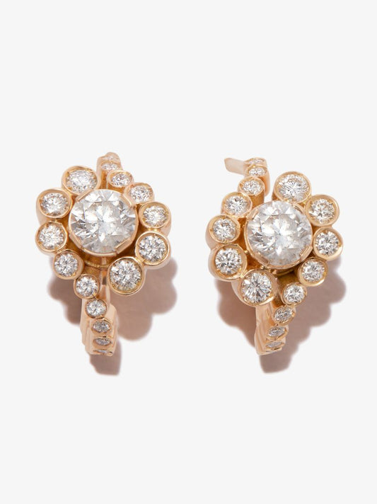 18k Yellow Gold Monica Diamond Earrings