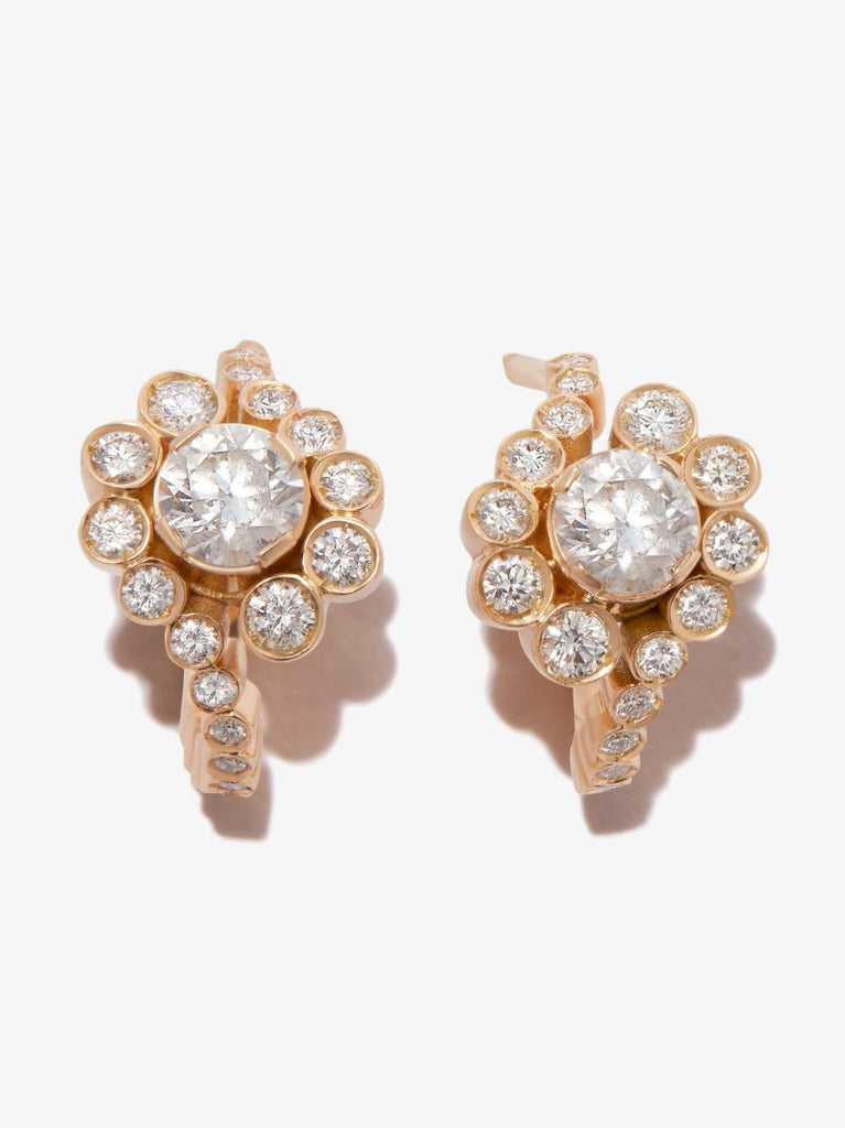18k Yellow Gold Monica Diamond Earrings