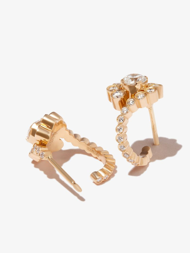 18k Yellow Gold Monica Diamond Earrings