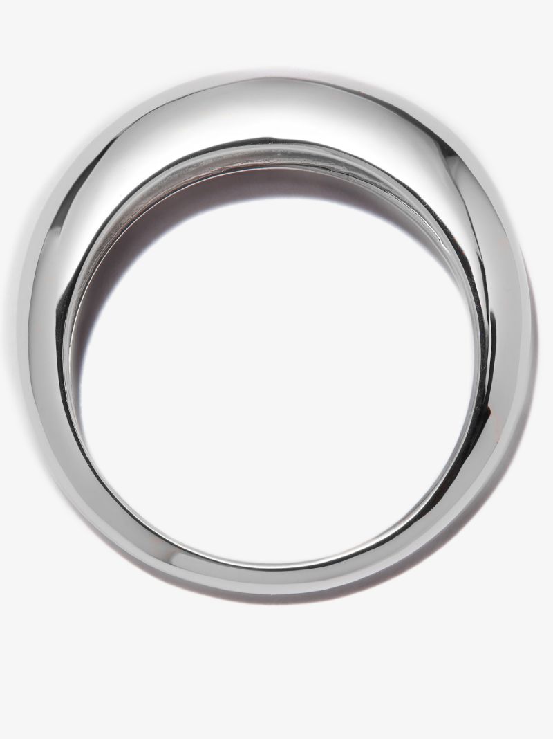 14k White Gold Small Dome Ring