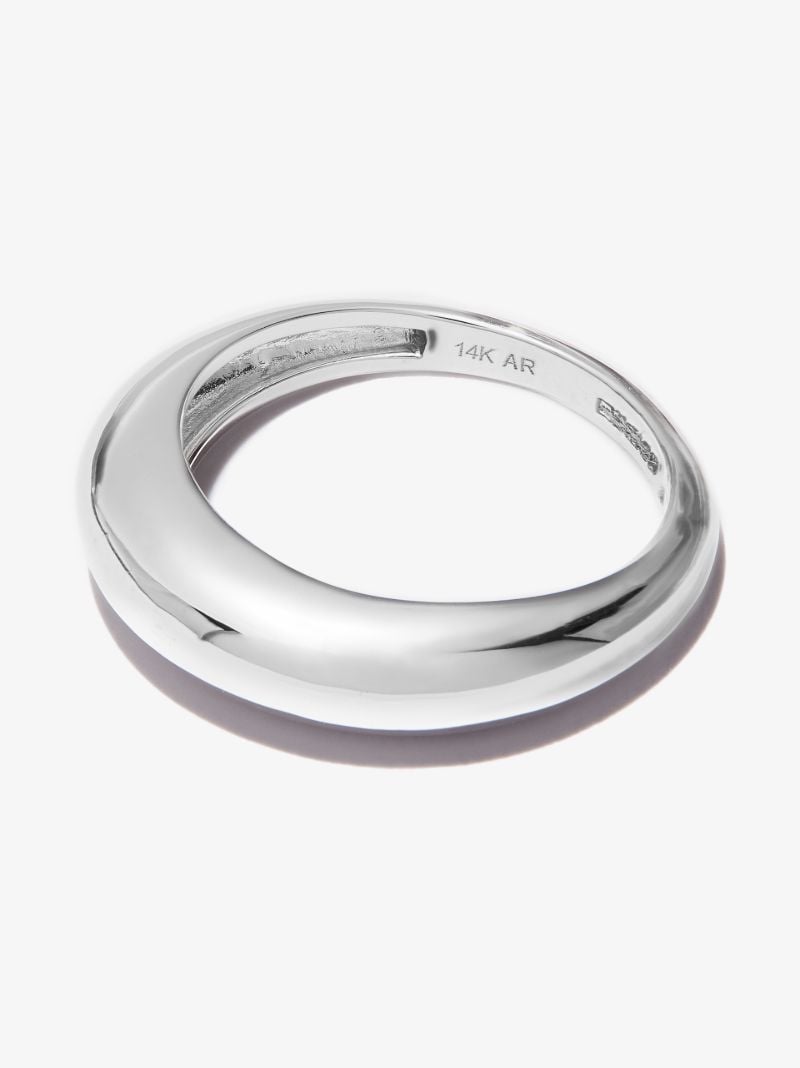 14k White Gold Small Dome Ring