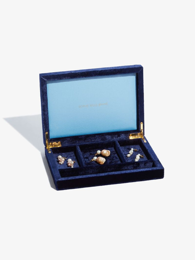 Blue TrÃ_x0083_Â©sor Deux Velvet Jewellery Box