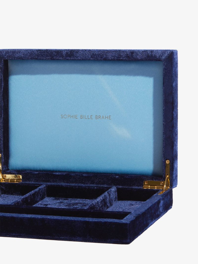Blue TrÃ_x0083_Â©sor Deux Velvet Jewellery Box