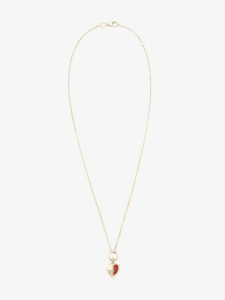 18k Yellow Gold Heart Love Token Necklace