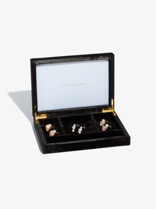Black TrÃ_x0083_Â©sor Deux Velvet Jewellery Box