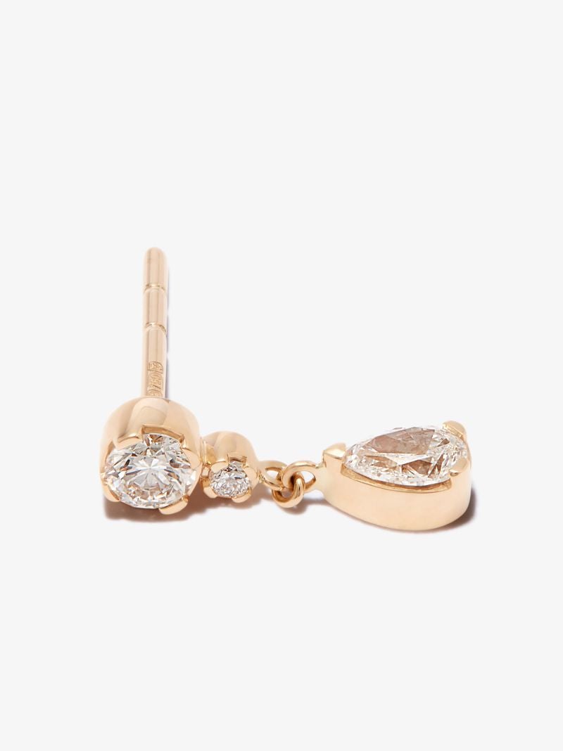 18k Yellow Gold Goutte Diamond Earring