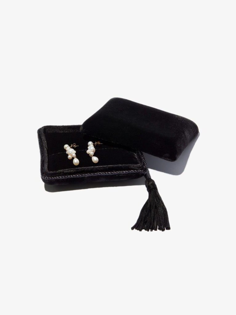 Black Small Velvet Jewellery Box