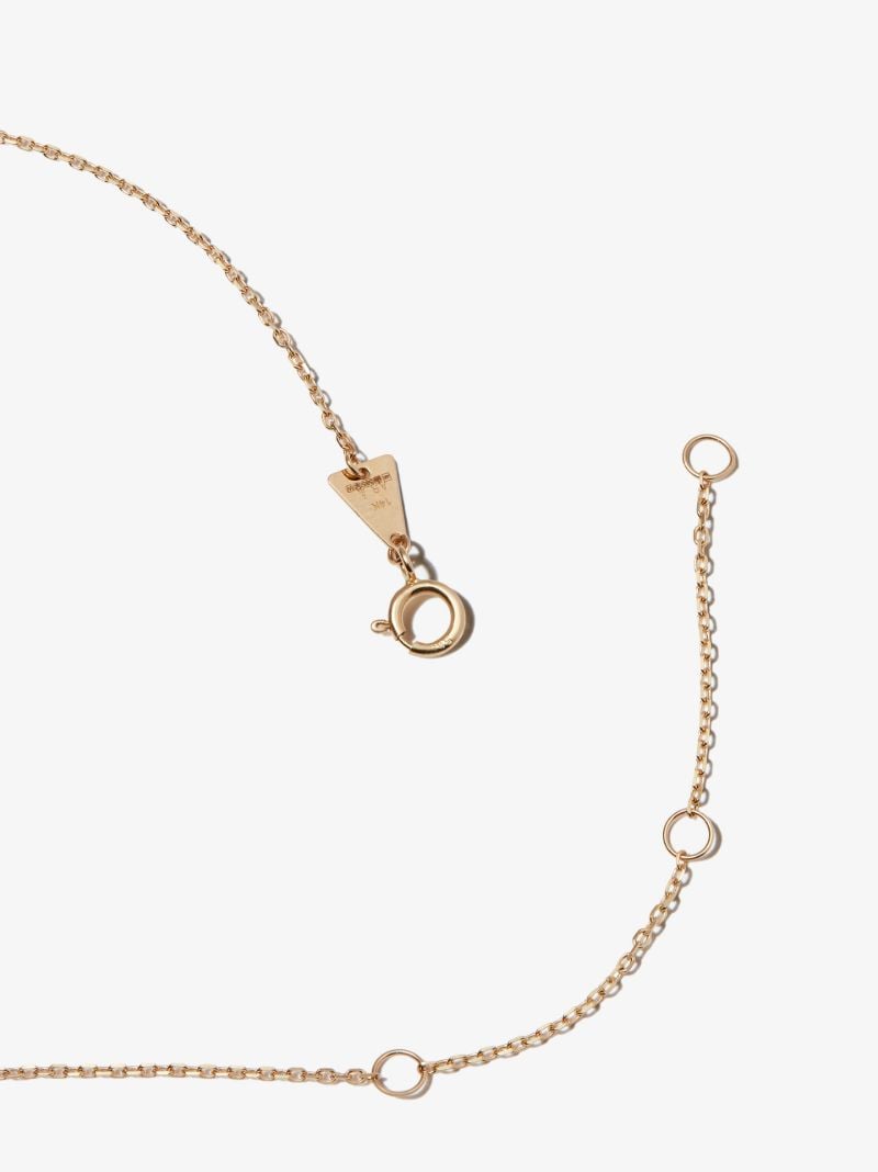 14k Yellow Gold Half Riviera Diamond Necklace