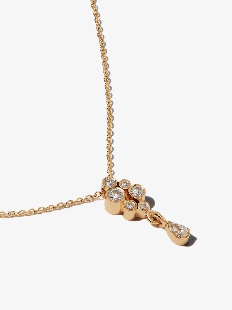 18k Yellow Gold Splash Diamond Necklace