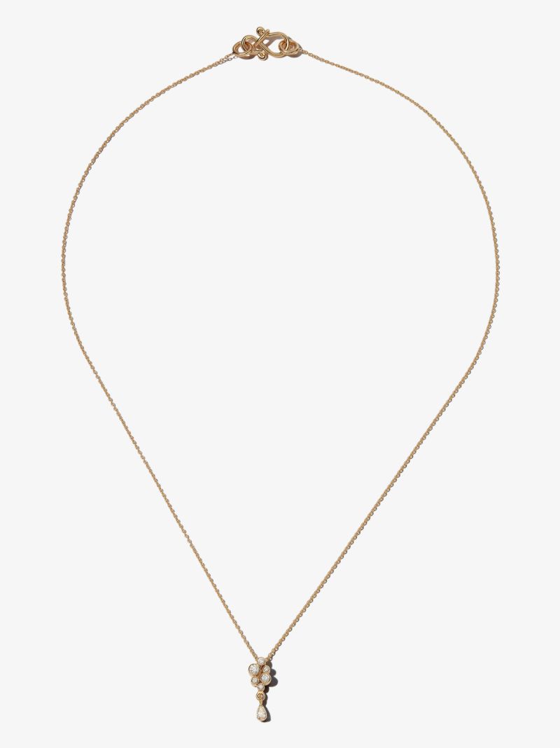 18k Yellow Gold Splash Diamond Necklace