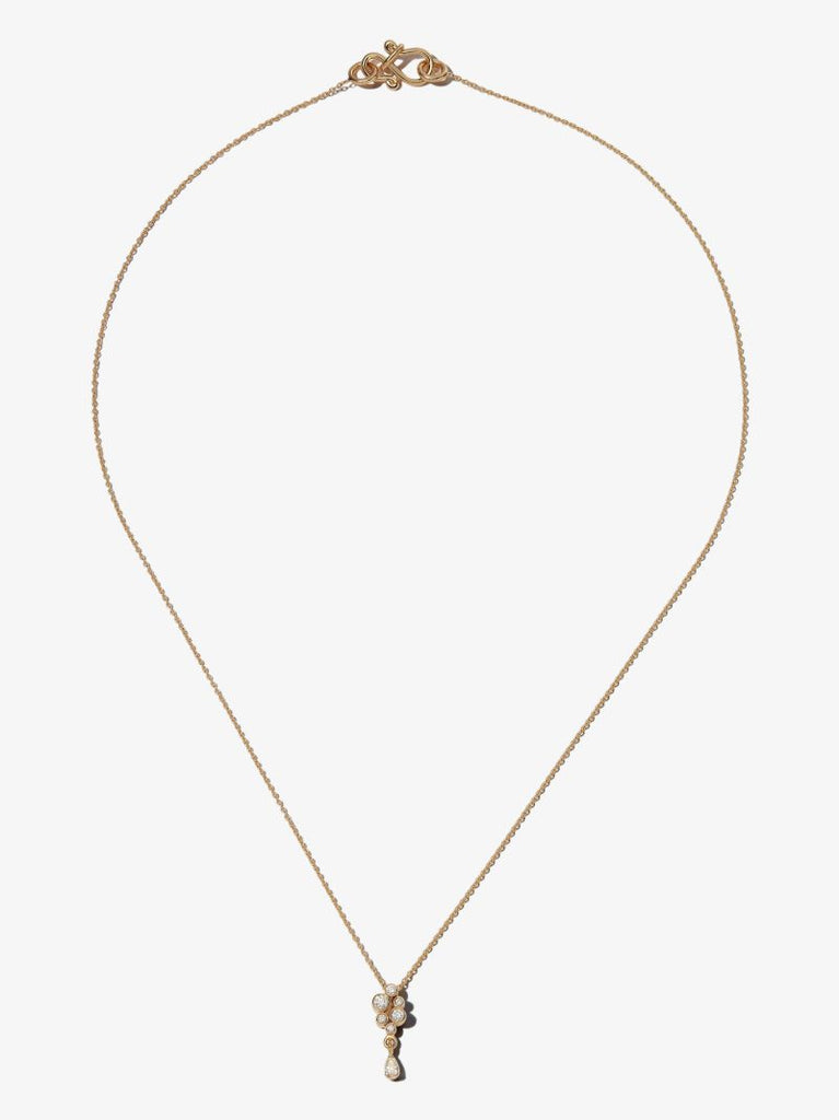 18k Yellow Gold Splash Diamond Necklace