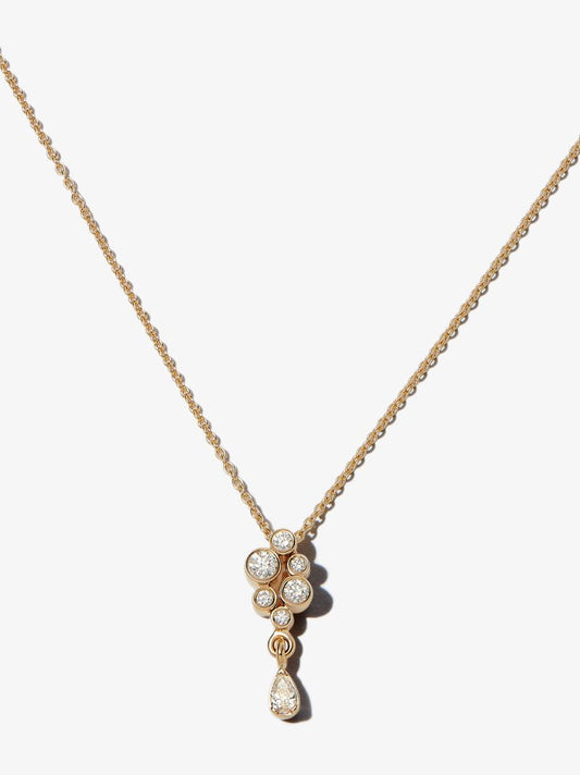 18k Yellow Gold Splash Diamond Necklace