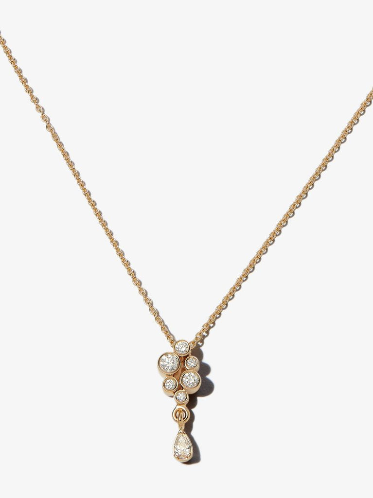 18k Yellow Gold Splash Diamond Necklace