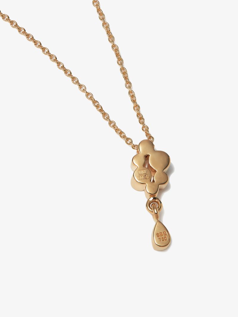 18k Yellow Gold Splash Diamond Necklace