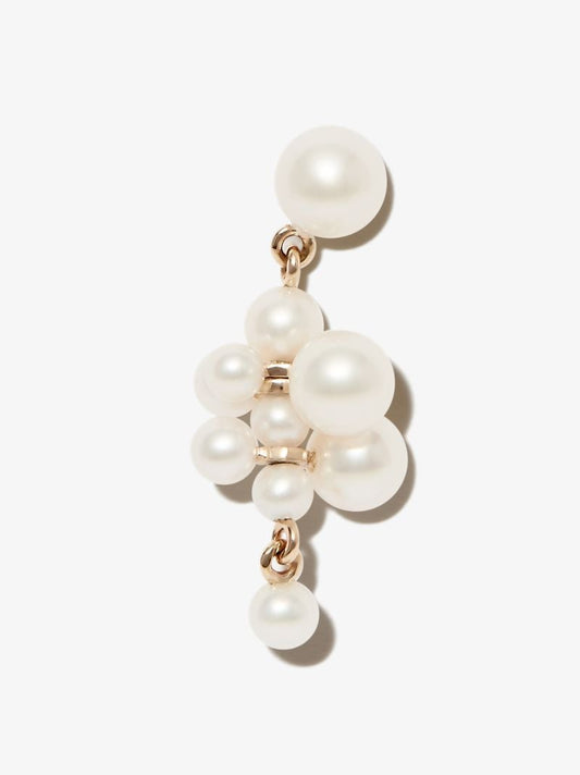 14k Yellow Gold Petite Celli Pearl Earring