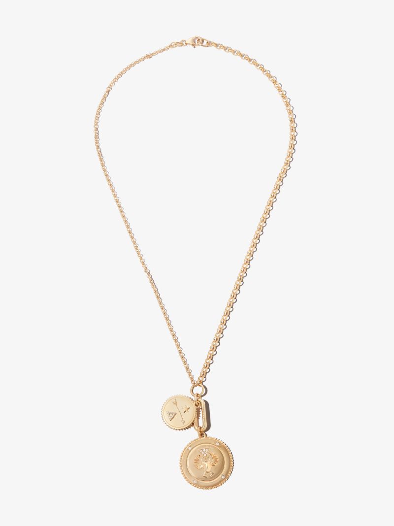 18k Yellow Gold Dream Protection Medium Belcher Chain Diamond Necklace