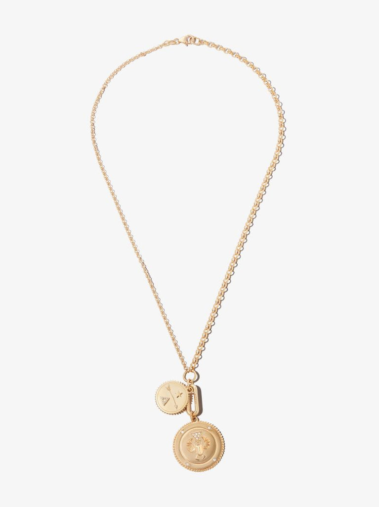 18k Yellow Gold Dream Protection Medium Belcher Chain Diamond Necklace