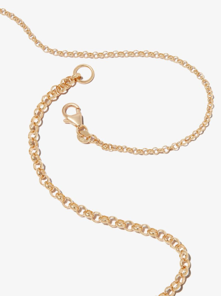 18k Yellow Gold Dream Protection Medium Belcher Chain Diamond Necklace