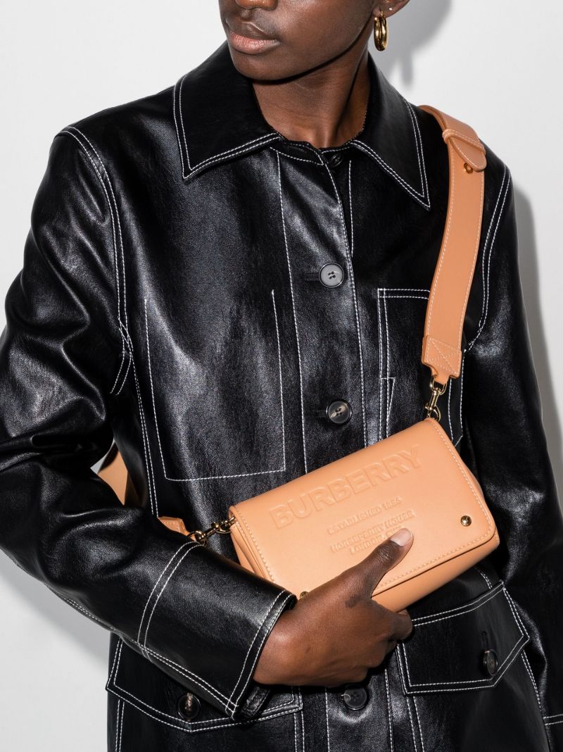 Neutral Hackberry Leather Cross Body Bag