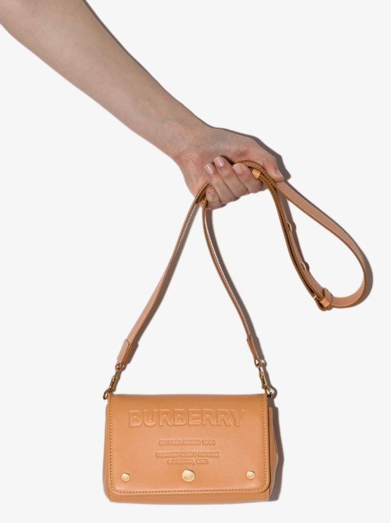 Neutral Hackberry Leather Cross Body Bag