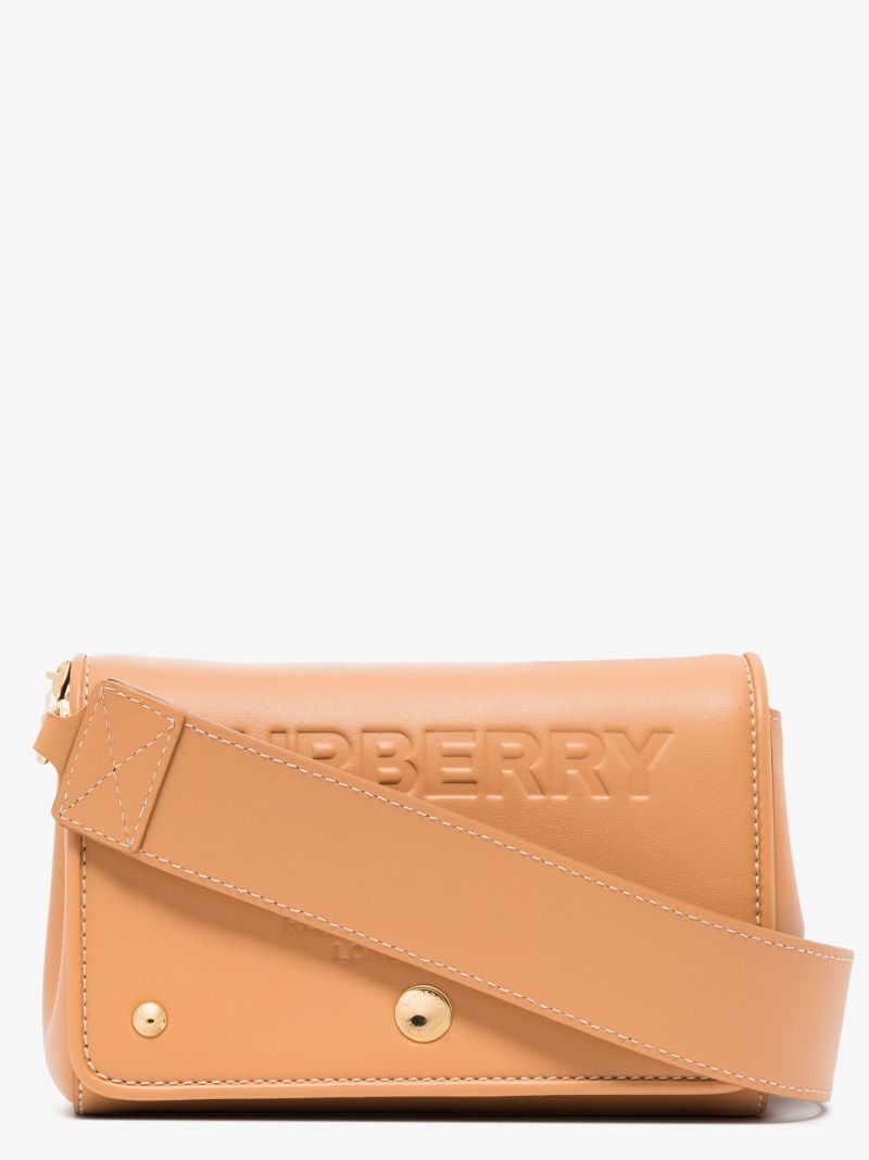Neutral Hackberry Leather Cross Body Bag
