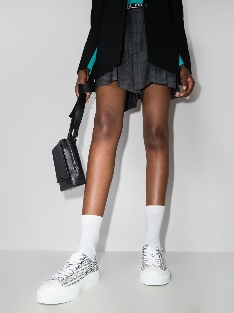 Black and White City 4g Jacquard Sneakers