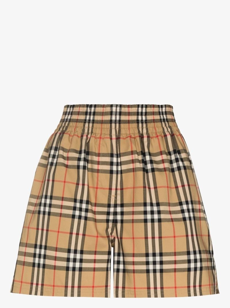 Brown Vintage Check Shorts