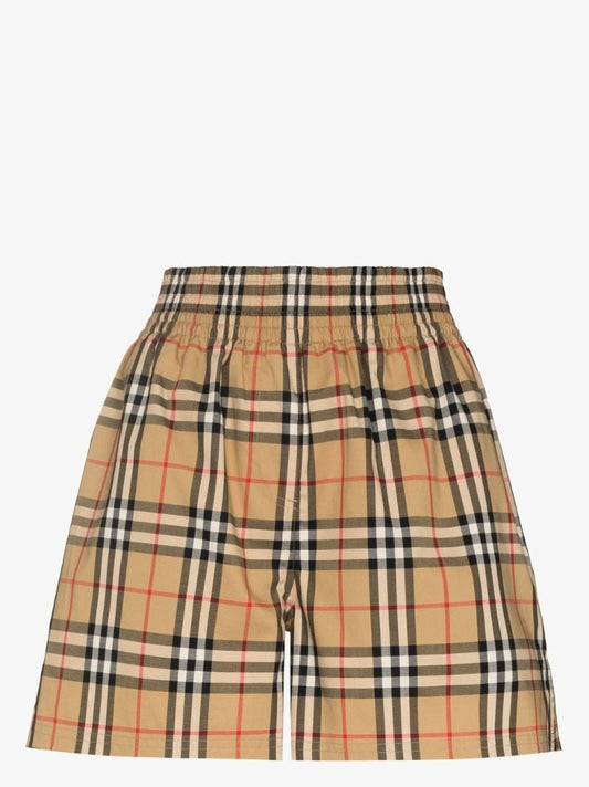 Brown Vintage Check Shorts