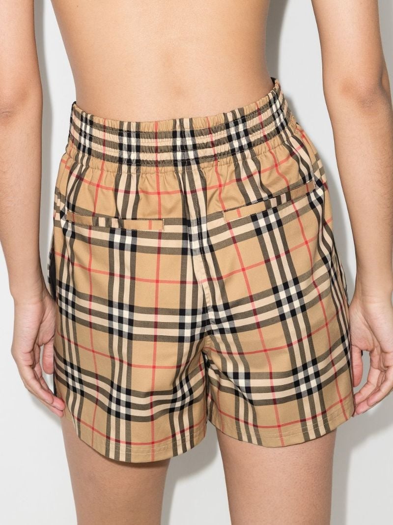 Brown Vintage Check Shorts