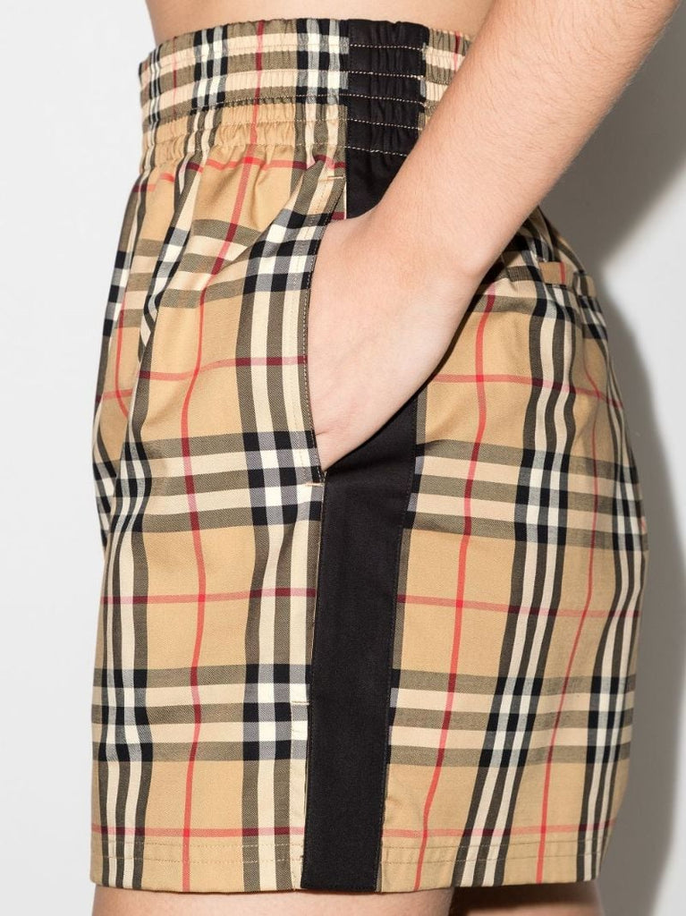 Brown Vintage Check Shorts