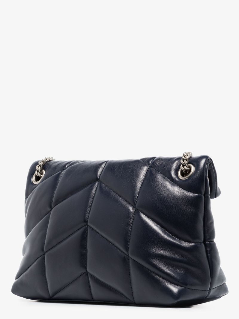 Blue Loulou Puffer Small Leather Shoulder Bag