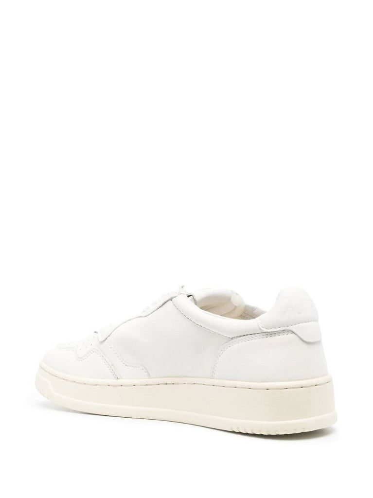 White Medalist Leather Sneakers