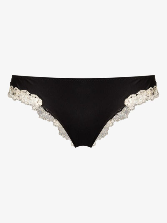 Maison Lace Trim Silk Briefs