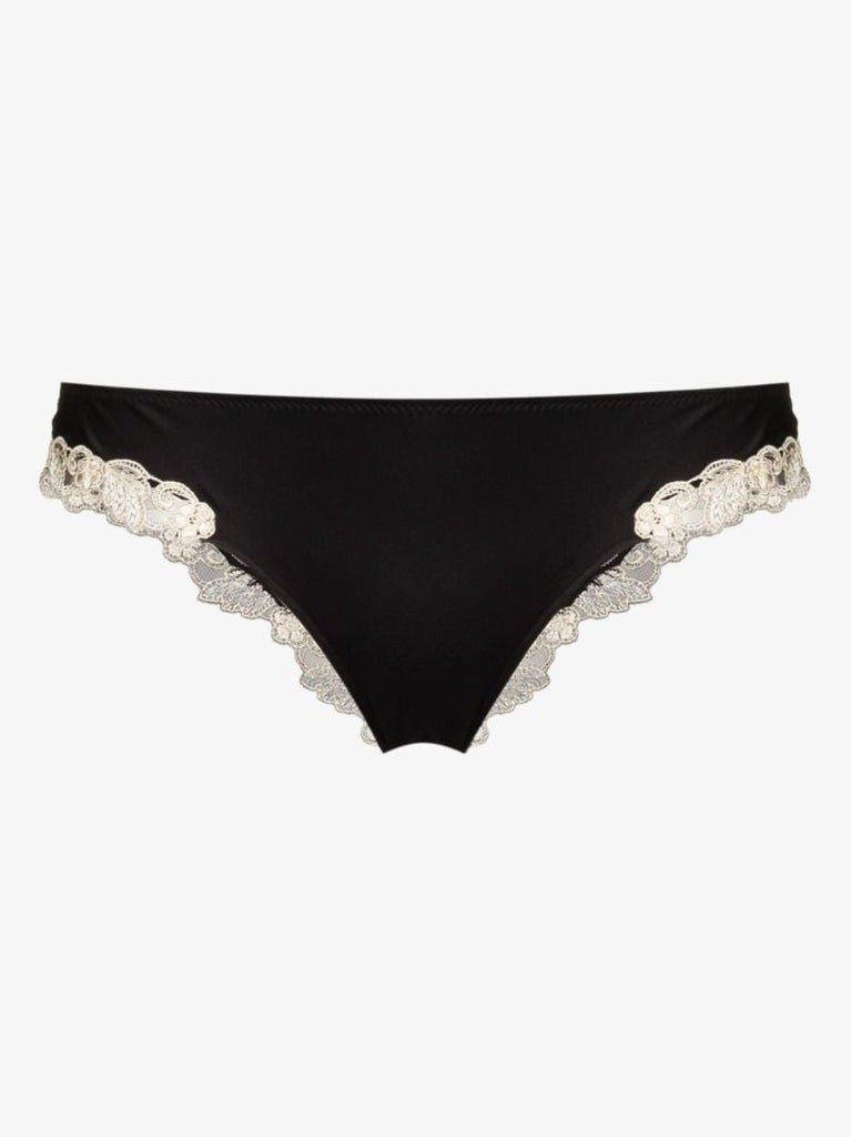 Maison Lace Trim Silk Briefs