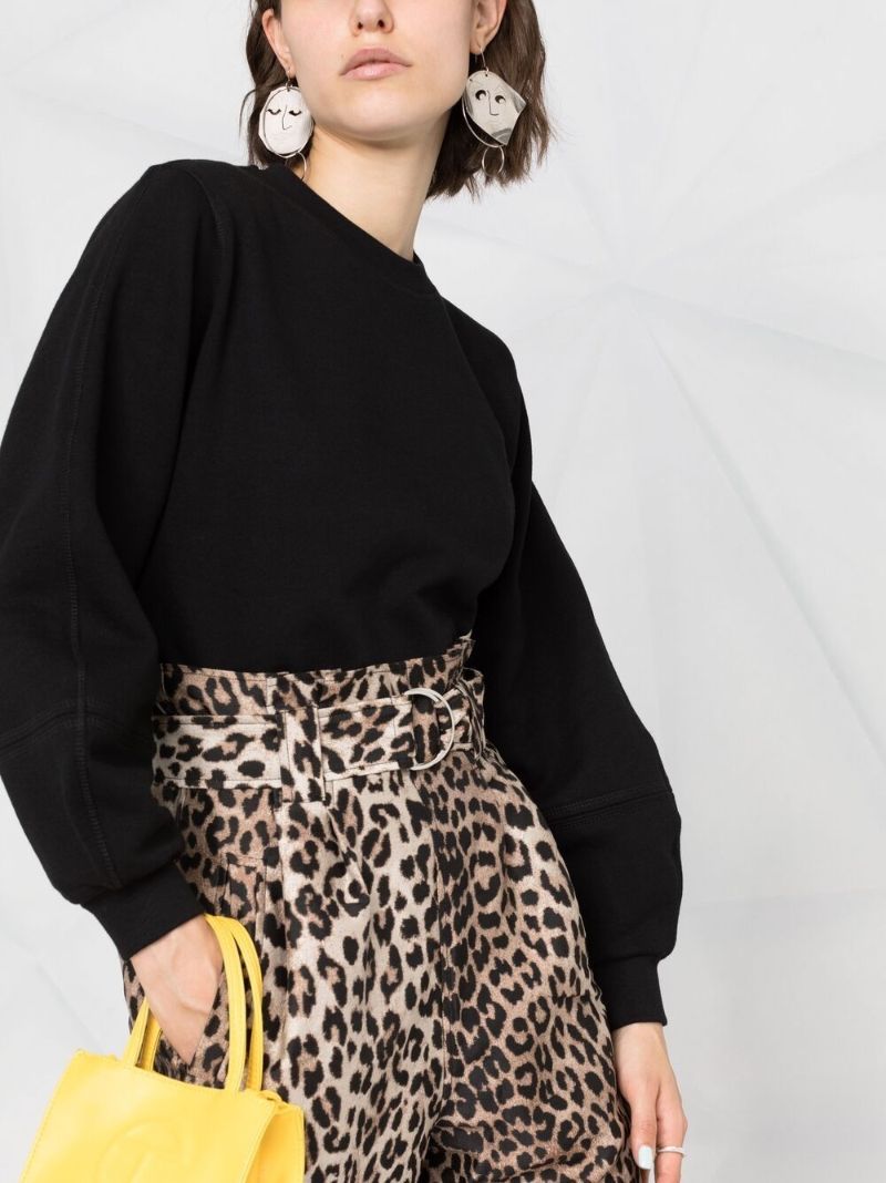 Black Balloon Sleeve Sweatshirt