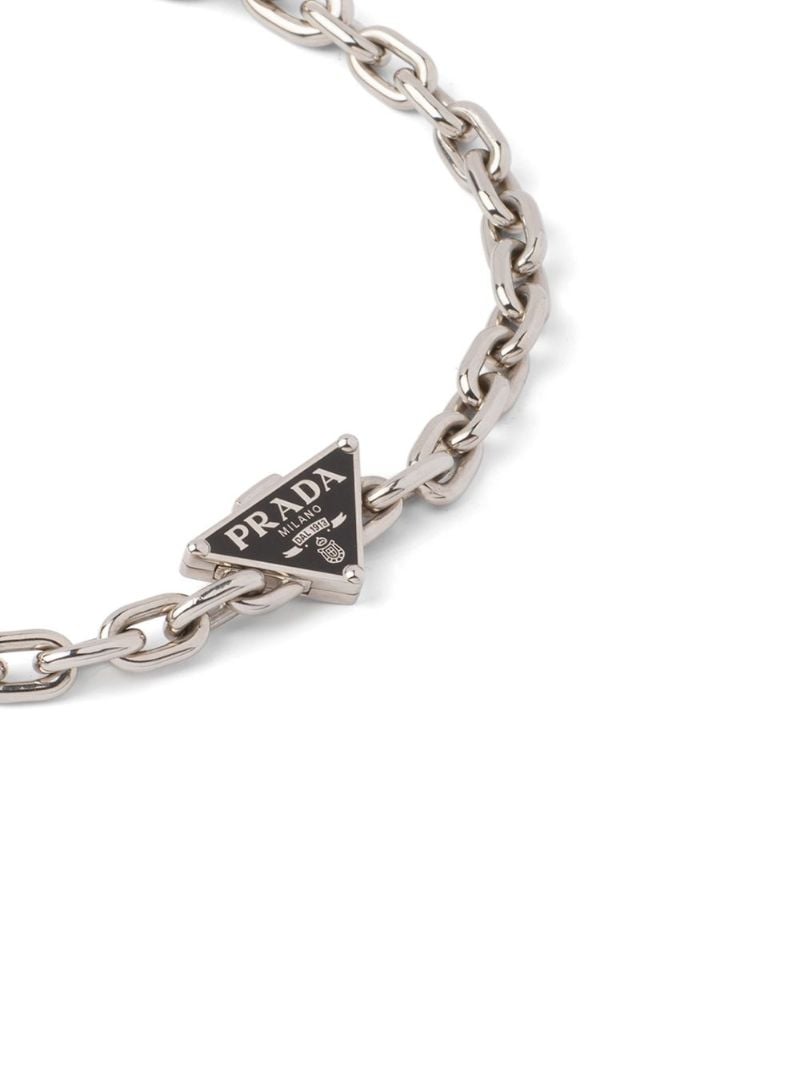 Silver-tone Logo Chain Necklace