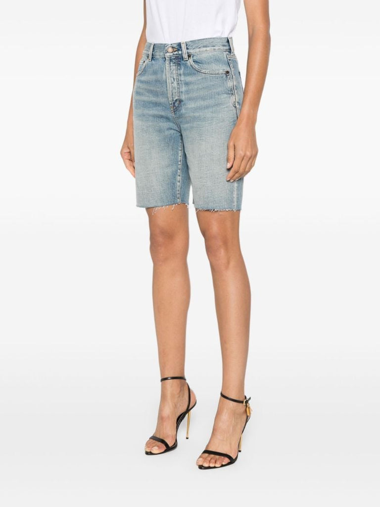 Blue Denim Bermuda Shorts
