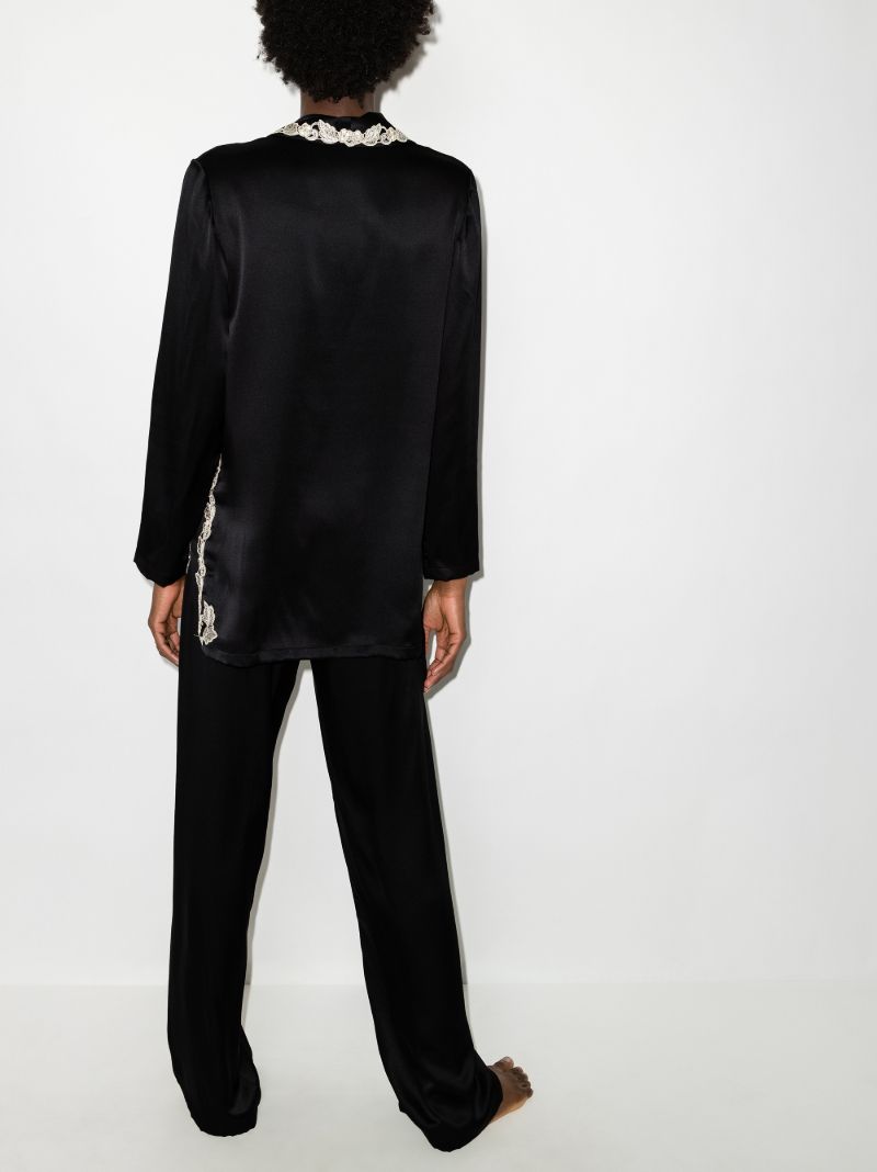 Maison Lace Trim Long Pajamas