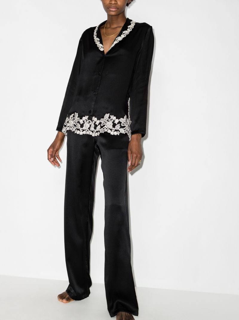 Maison Lace Trim Long Pajamas