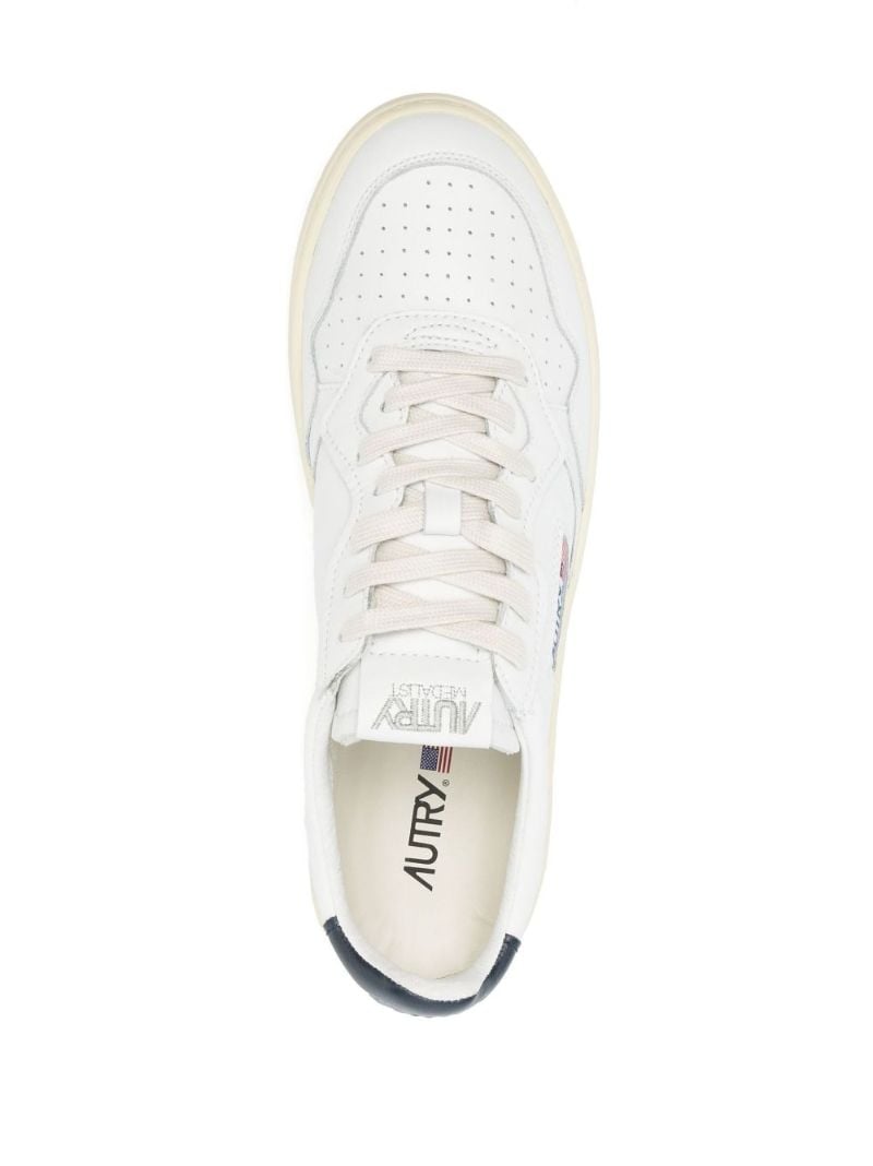 White Medalist Low-top Leather Sneakers