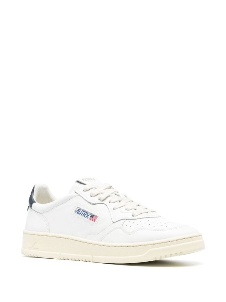 White Medalist Low-top Leather Sneakers
