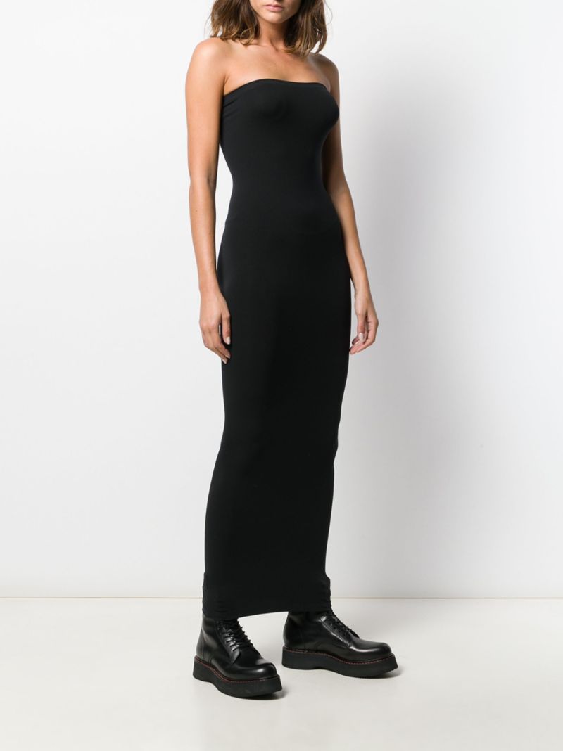 Black Fatal Strapless Maxi Dress
