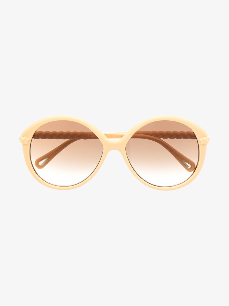 Neutral Billie Round Sunglasses